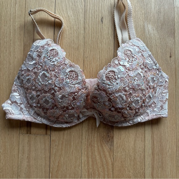 Victoria's Secret Sequin Lace Bra - Pink - Picture 7 of 7